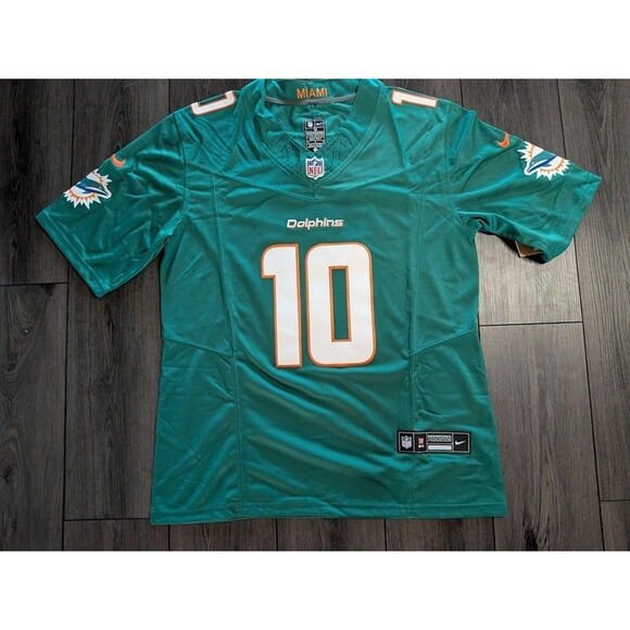 Dolphins Other - Tyreek Hill New V Neck 2024 Miami Dolphins Aqua Football Jersey Men's Large